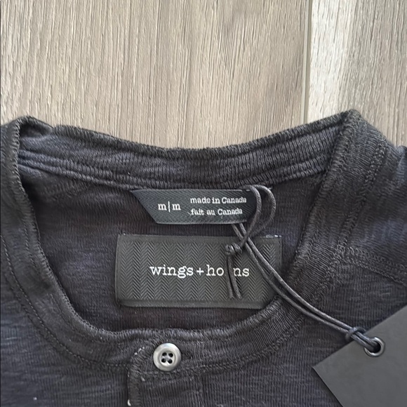 Wings+Horns 1x1 Slub Henley s/s - Picture 10 of 13
